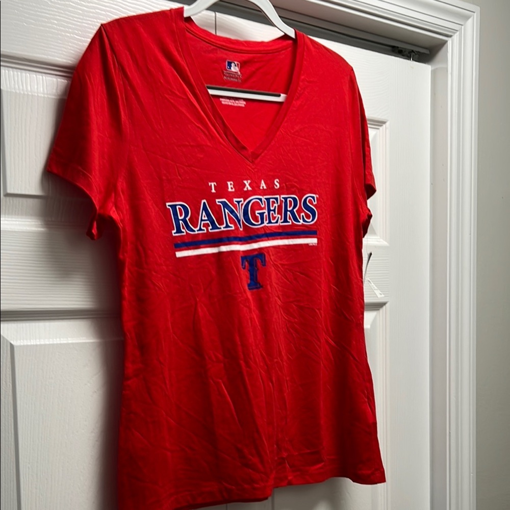 NWT Genuine MLB Merchandise Red Texas Rangers T-shirt Size Large